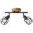 Brilliant Gwen Plafonnier Métal Bois Noir | Convient pour 2x E14