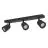 Eglo Plafond Spot Camaldoli Acier Noir | Convient pour 3x GU10