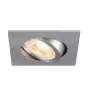 SLV New Tria 68 Spot Aluminium Gris Carré | Diamètre 68mm - Convient pour 1x GU10 