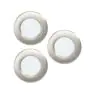 Lot 3x Eglo Encastré Spot Fueva 6 Plastique Nickel Satiné 11.1W 1350lm - 827-840-865 CCT